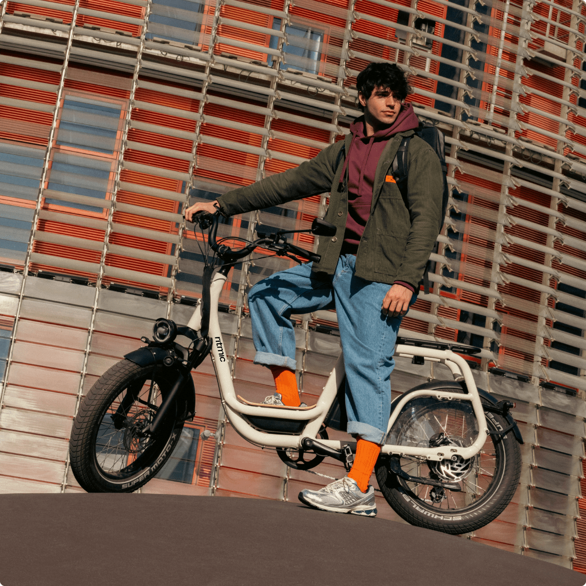 Ritmic Solo - vélo électrique cargo compact - ElwingStandardBlanc perlé