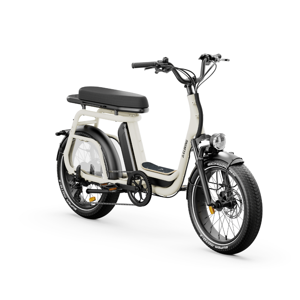 Ritmic Duo - vélo électrique cargo biplace - ElwingStandardBlanc Perlé 