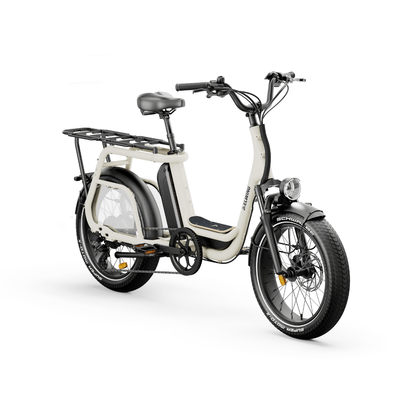 Ritmic Jumbo - vélo électrique cargo longtail - ElwingStandardBlanc perlé 