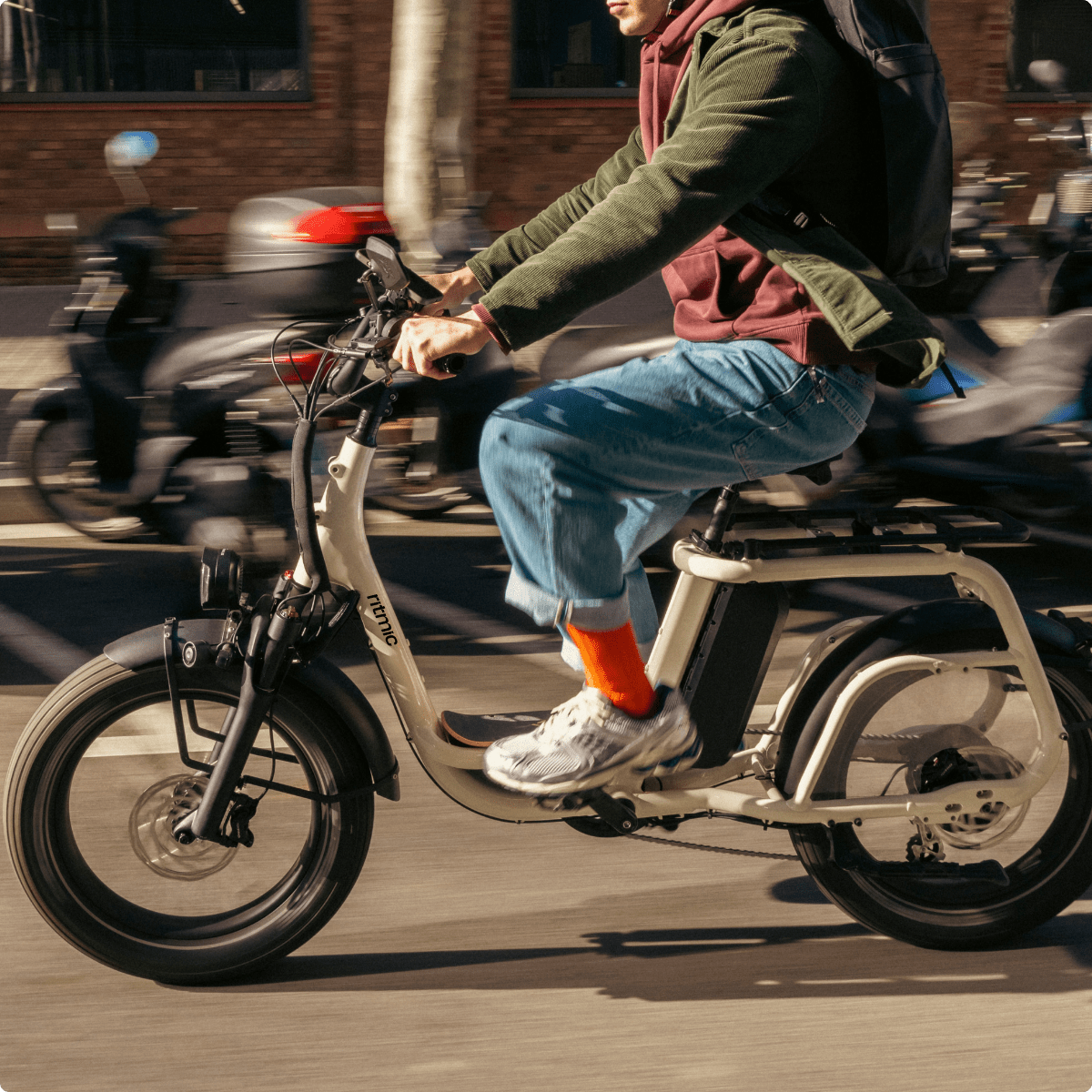 Ritmic Solo - vélo électrique cargo compact - ElwingStandardBlanc perlé 